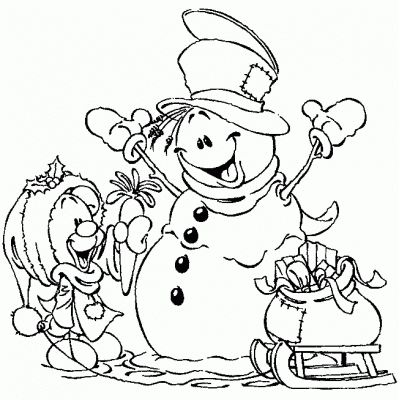 Kolorowanka bałwan i Didl